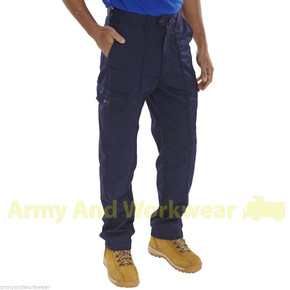 Super Click Workwear Drivers Trousers Heavy Duty Mens Workwear Multi Pocket Pant