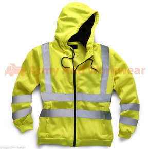 Hi Visibility Hooded Sweatshirt in Yellow