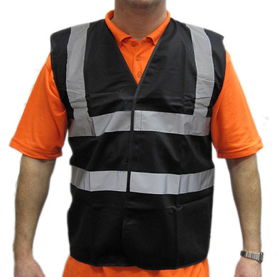 Hi Viz Safety Vest Black