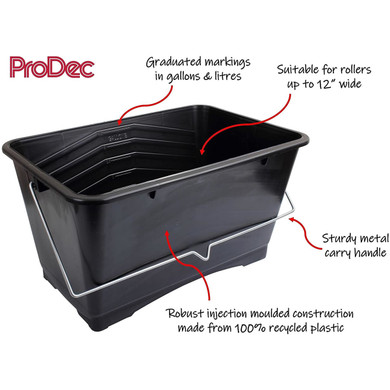 ProDec Plastic Scuttle Black 15L