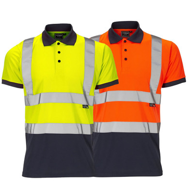 Supertouch Hi-Vis 2 Tone Bird Eye Short Sleeve Polo Shirt