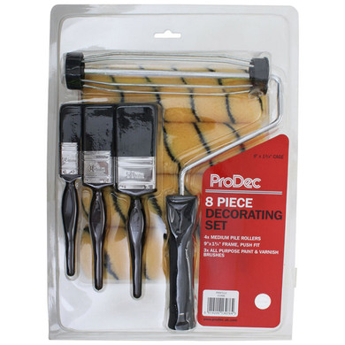 Prodec 8pc Roller, Frame & Brush Set 9" x 1.75"