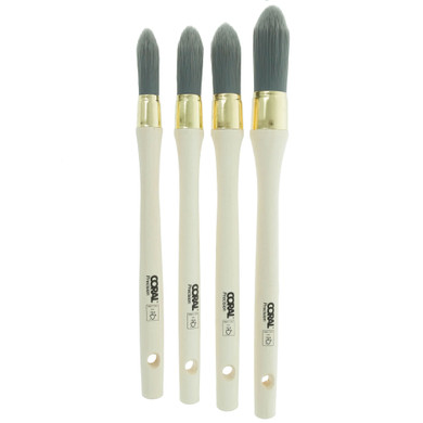 Coral Round Sash Paint Brushes 4pc