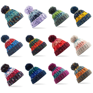 Beechfield Corkscrew Pom Pom Beanie	