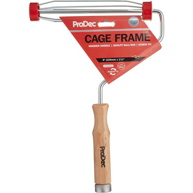 ProDec Wooden Handle Paint Roller Frame 9 inch x 1.5"