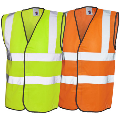 Uneek Hi-Viz Vest Sleeveless Safety Waist Coat