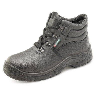 CLICK 4 D-RING CHUKKA BOOT BLACK Dual Density PU Leather Upper Mens Work Shoe