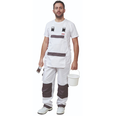 prodec Advance bib and brace white / Grey AWBB