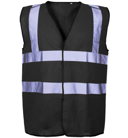 Hi Viz Safety Vest Black