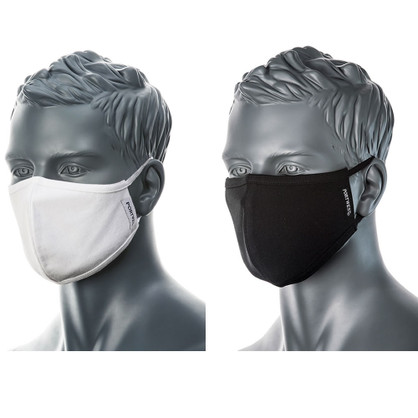 CV22 Portwest 2-Ply Anti-Microbial Fabric Face Mask CV22 Portwest 2-Ply Anti-Microbial Fabric Face Mask