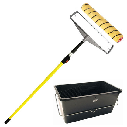 ProDec Thunder 15" Medium Pile Acrylic Roller + Double Arm Frame + Extension Pole + Scuttle