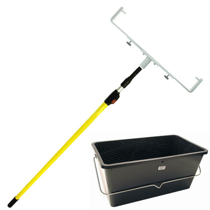 ProDec & Coral Storm Paint Kit, Extension Pole + 25L Scuttle + 12-18" Adjustable Double Arm Frame