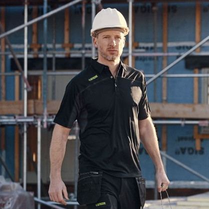 Apache Langley Polo Shirt Black/Grey