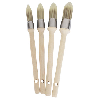 4 Piece ProDec Synthetic Pointed Sash Brushes