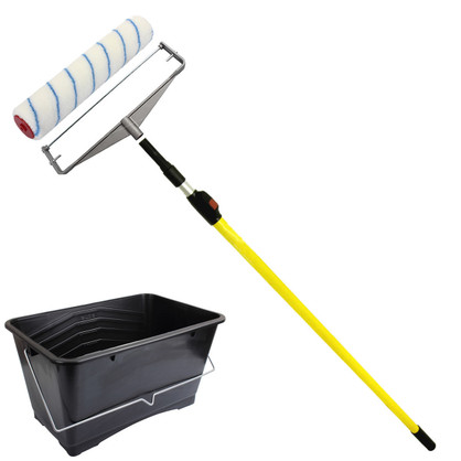 ProDec Sparrow Solvent Resistant Paint Roller + Metal Arm Frame +Extension Pole/Scuttle