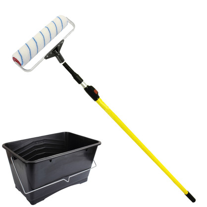 ProDec Otter 12" Nylon Solvent Resistant Industrial Roller Frame,Extension Pole,Scuttle