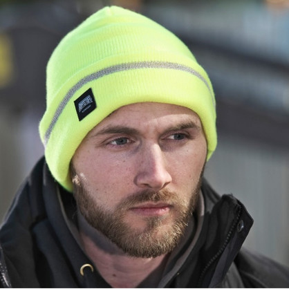 Tuffstuff Reflective Thinsulate Beanie Yellow
