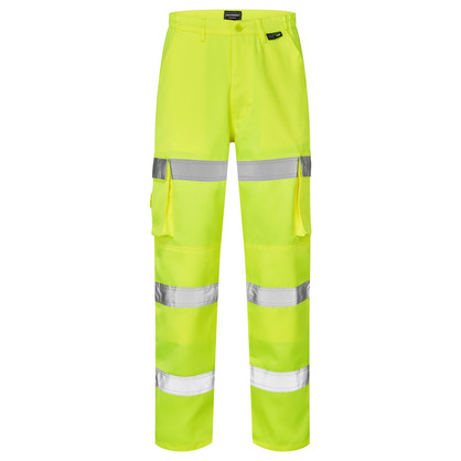 Supertouch Hi Vis 3 Band Combat Trousers Yellow CK842-F