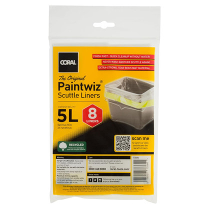 8 x Coral 5L Paintwiz Paint Scuttle Liners 73334