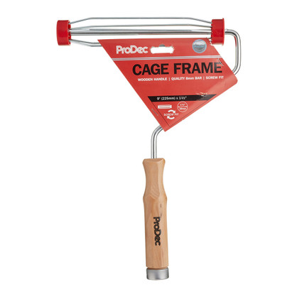 ProDec 9" x 1.5" Wooden Handle Roller Frame - Screw Fit PRFR003