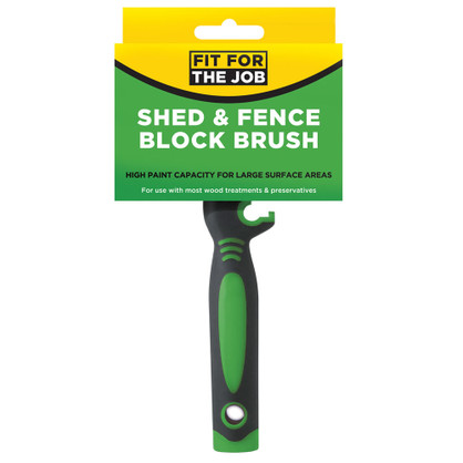 Fit For The Job 4 inch Large Capacity Shed And Fence Block Brush FBBB003