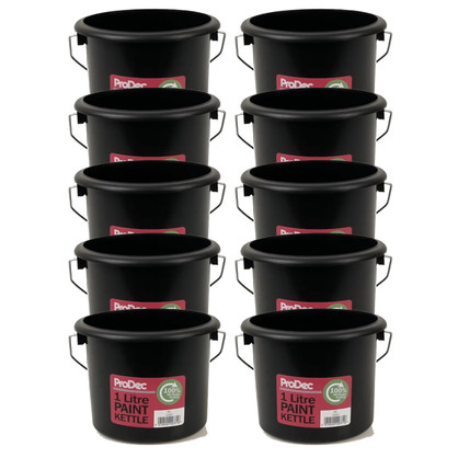10 x Prodec Plastic Paint Kettle 1L