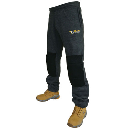 Tough Gear Extreme Knee Pad Jogging Bottoms Charcoal Grey