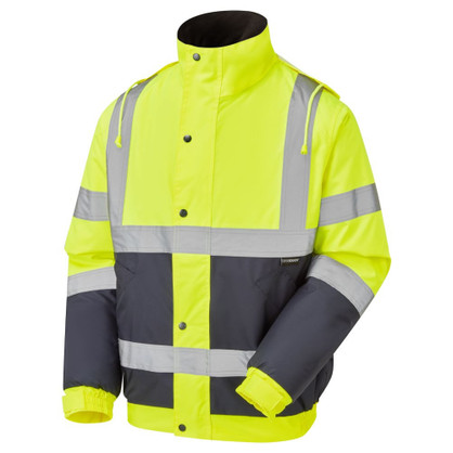 Supertouch Hi Vis 2 Tone Bomber Jacket Yellow/Navy