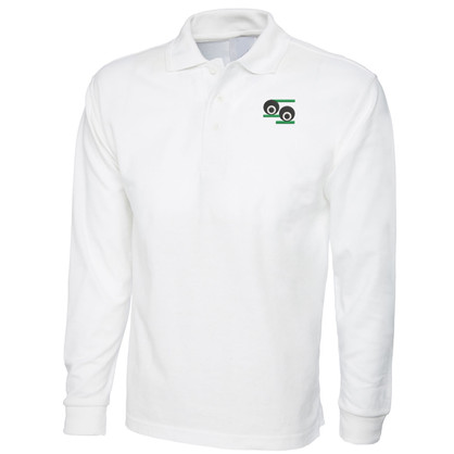 Lawn Bowls Logo Bowling Polo Shirt White