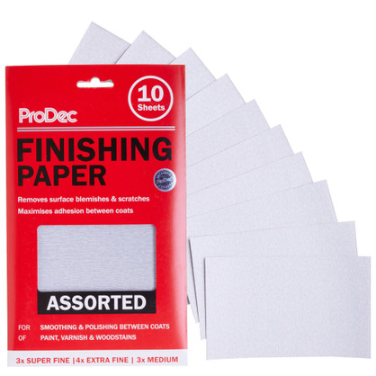 ProDec Finishing Paper Assorted 10 pk sheets, 230mm x 140mm PFPS10A ProDec Finishing Paper Assorted 10 pk sheets, 230mm x 140mm PFPS10A