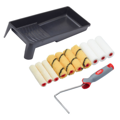 ProDec Cyclone 12pc Assorted 4" Mini Rollers & Frame ProDec Cyclone 12pc Assorted 4" Mini Rollers & Frame