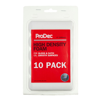 ProDec 10 Pack 4" High Density Foam Mini Paint Rollers for Gloss and Satin Paints PRRE036
