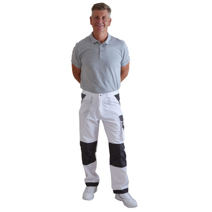 ProDec Polycotton Painter's Trousers White PC400