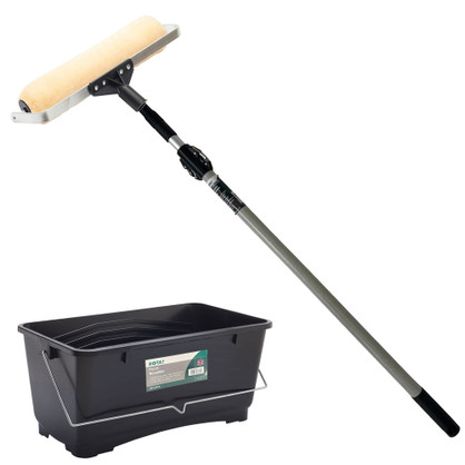 Rota Crusader Contractor 15" Polyester Roller Long Pile 25L Scuttle and Pole Set