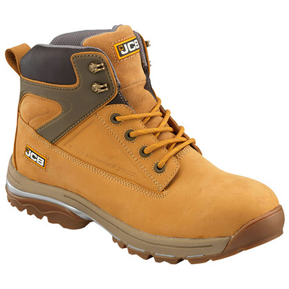 JCB Fast Track Steel Toecap Work Safety Boots in Honey