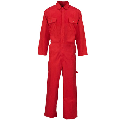 Adults Red Coverall Boiler Suit