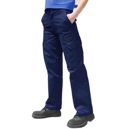 LADIES CARGO COMBAT TROUSERS NAVY BLUE