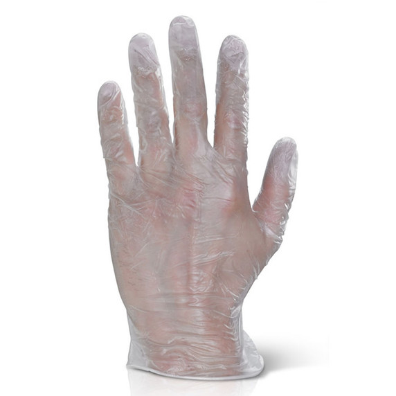 Click Vinyl Disposable Gloves Clear