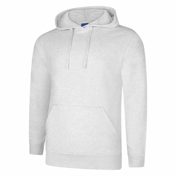 UC509 Uneek Deluxe Hooded Sweatshirt heather grey