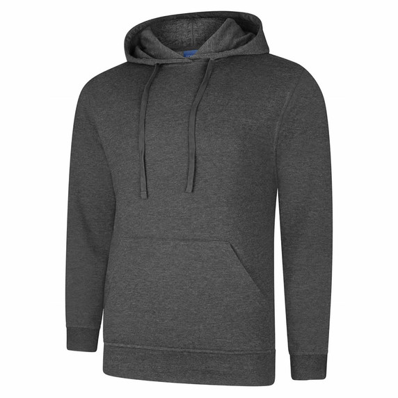 UC509 Uneek Deluxe Hooded Sweatshirt charcoal