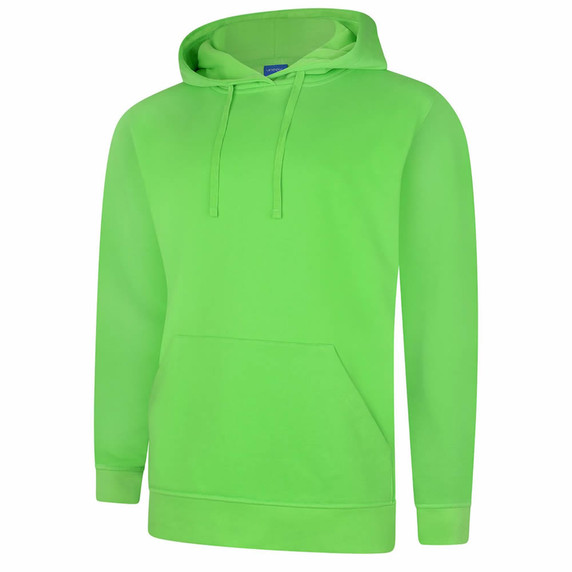 UC509 Uneek Deluxe Hooded Sweatshirt lime