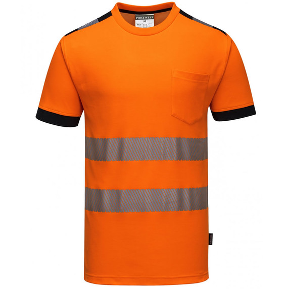 Portwest PW3 Hi-Vis T-Shirt Short Sleeve Orange/Navy