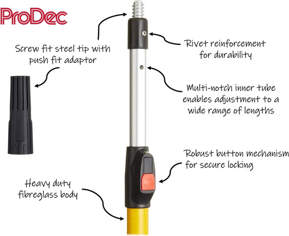 ProDec & Coral Storm Paint Kit, Extension Pole + 25L Scuttle + 12-18" Adjustable Double Arm Frame