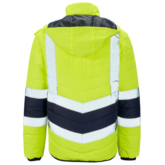 Supertouch Hi Vis Yellow Two Tone Puffer Jacket