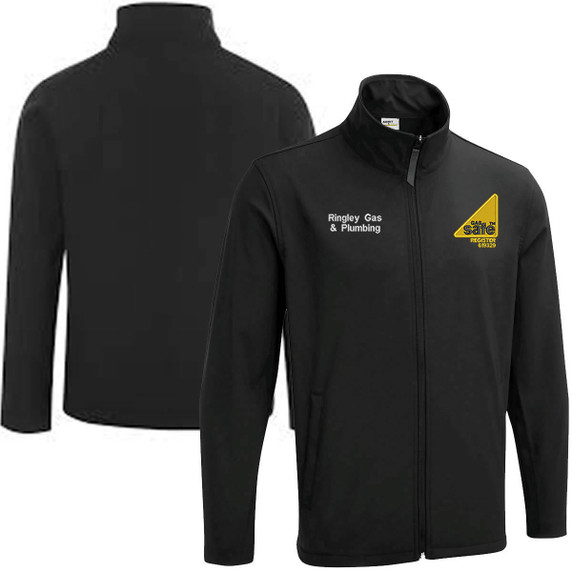 Gas Safe Embroidered Personalised Soft Shell With Company Name/Text