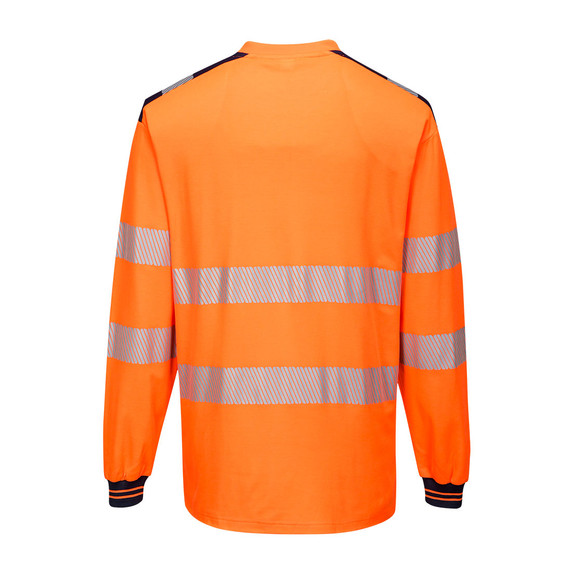 Portwest Hi-Vis Cotton Comfort T-Shirt Long Sleeve