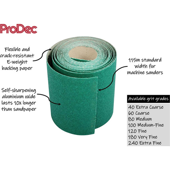 ProDec Ali Oxide 10 Metre Roll Aliminium Sandpaper