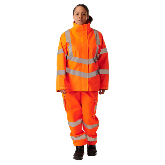 Supertouch Ladies Hi Vis Orange Kamela Padded Jacket