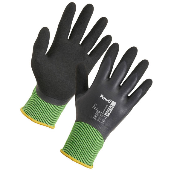 Pawa Water Repellent Anti Cut Black Gloves