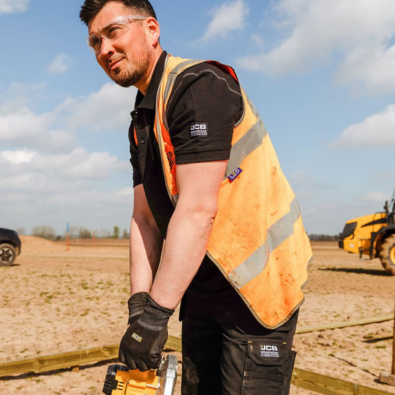 JCB Trade Work Polo Shirt Black